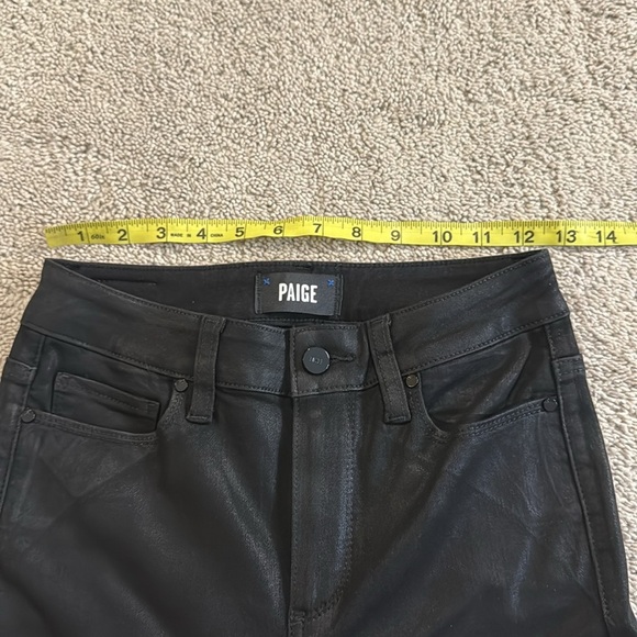 PAIGE Coated Cindy Jeans | Size 25 | Black Fog Luxe Coating - Picture 5 of 9